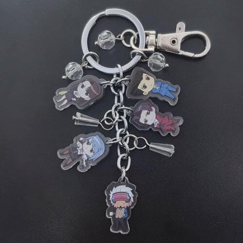 Ace Attorney New Acrylic Manual Game Anime Keychain Key Ring Transparent Flash Pagoda Ball Beads Schoolbag Decoration Gift