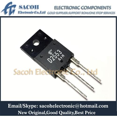 New Original 10PCS/Lot 2SD2553 D2553 2553 or 2SD2558 or 2SD2557 2SD2551 2SD2550 TO-3PF HORIZONTAL DEFLECTION OUTPUT FOR COLOR TV