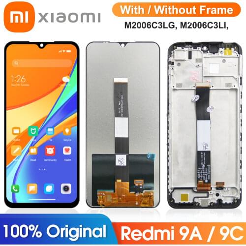 Original LCD For Xiaomi Redmi 9A LCD Display Touch Screen Digitizer Assembly With Frame For Xiaomi Redmi 9 A 9A LCD Screen