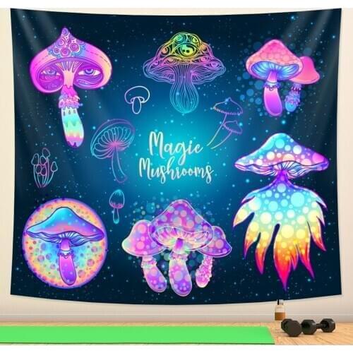 Psychedelic scene mushroom tapestry tapestry Mandala home decoration bedroom sheet Bohemian decorative sofa blanket yoga mat
