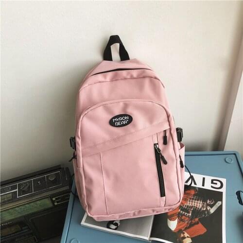Female Pack High Quality Nylon Backpack Fashion Bagpack Shoulder Back Bag Simple Backpacks for Girls Portable Bookbag