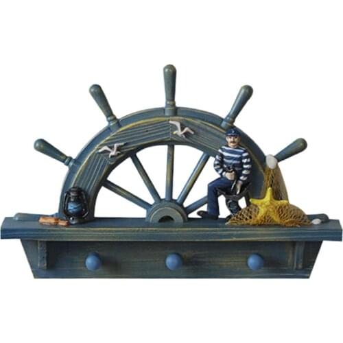 Rustic Coat Rack Great Sea Style Wall Clothes Hooks Key Rack Hook Coat Hook Home Background Bar Living Room Hanging Decorations