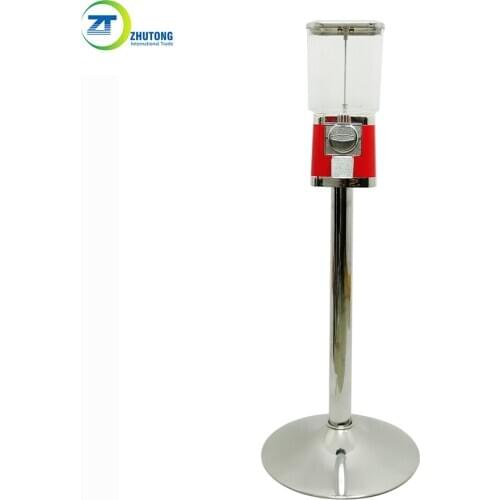 Good quality Zhutong bouncy ball vending machine candy machine vending chewing bubble gum vending machine with single stand