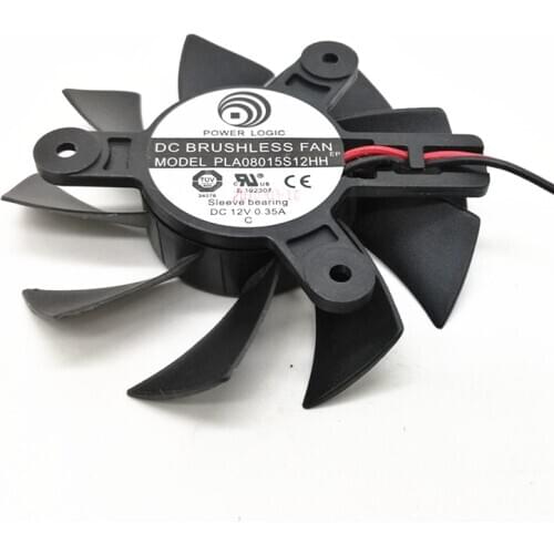 POWER LOGIC PLA08015S12HH 75mm Graphics card fan 75MM diameter 47mm hole pitch For Colorful ATI Graphics card fan