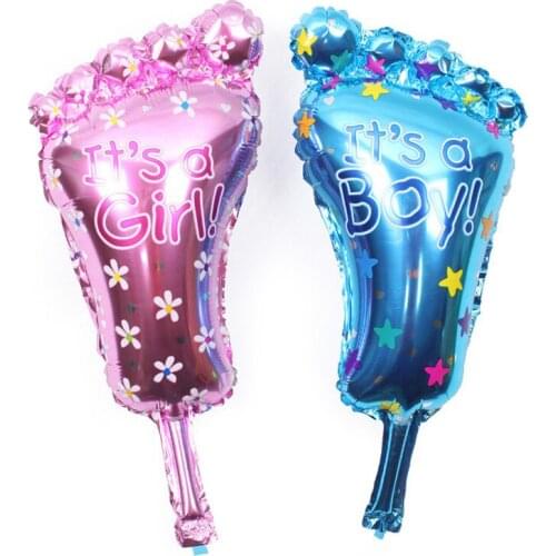 Cartoon boy girl foot sole aluminum foil balloon mini balloon baby birthday party decoration foot aluminum foil balloon