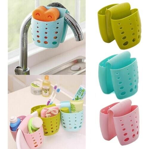 1pc Kitchen Hanging Drain Basket Rack Holder Shelf Sink Soap Sponge Holder Storage Drain Rack Bathroom Organizer Cocina Home