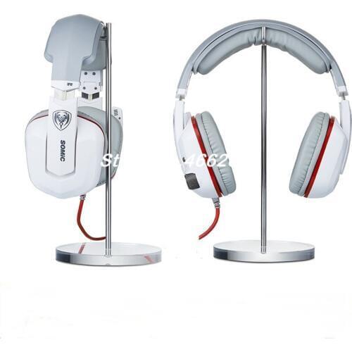 10pcs Headphone Stand Acrylic Bottom Universal Headset Stand Hanger Desktop Earbuds Display Bracket Earphone Holder Metal Rod