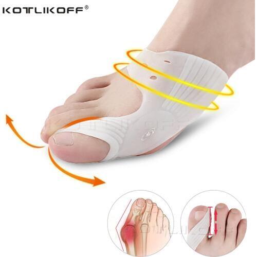 2Pcs Silicone Hallux Valgus Toe Separator Silicone Insoles Toe Overlapping Pain Relieve Spreader Foot Protector Inserts Orthosis