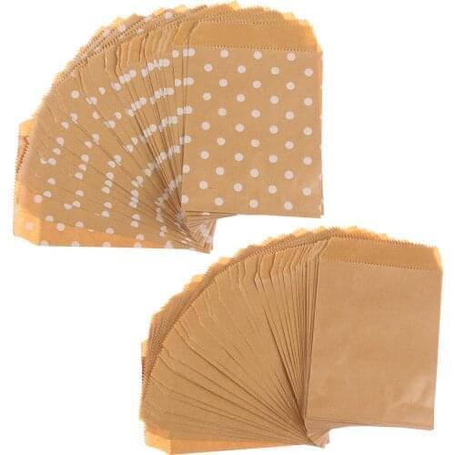 25/50Pcs Dot Wave Kraft Paper Popcorn Box Pop Corn Candy/ Sanck Favor Bag Xmas Wedding Kid Birthday Party Decoration Gifts