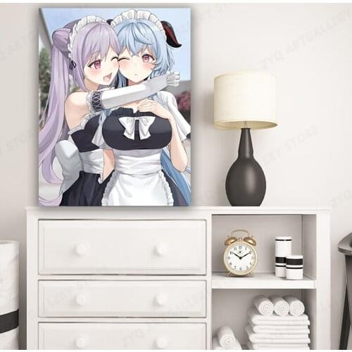 Genshin Impact Game Anime Poster Canvas Wall Decor Art Posters Canvas Living Bedroom Room Decor Creative Gift Wholesale