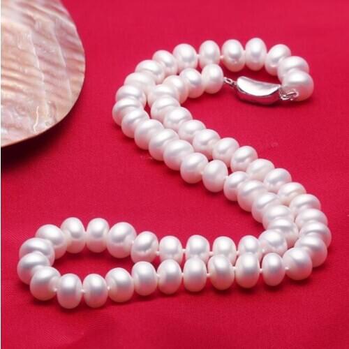 Cauuev Amazing price AAAA high quality natural freshwater pearl necklace for women 3 colors8-9mm pearl jewelry pendants gift