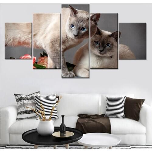 Decoration Picture Modern Home Framework Living Room Lovely Muppet Cat Hd Wall Canvas Art Printed Modular Painting Poster