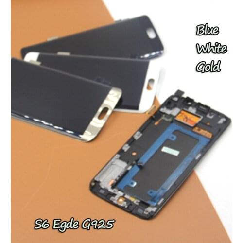 For Samsung Galaxy S6 Edge G925 LCD Display With Touch Screen For Samsung S6 EDGE G925 G925F LCD Screen Digitizer Assembly