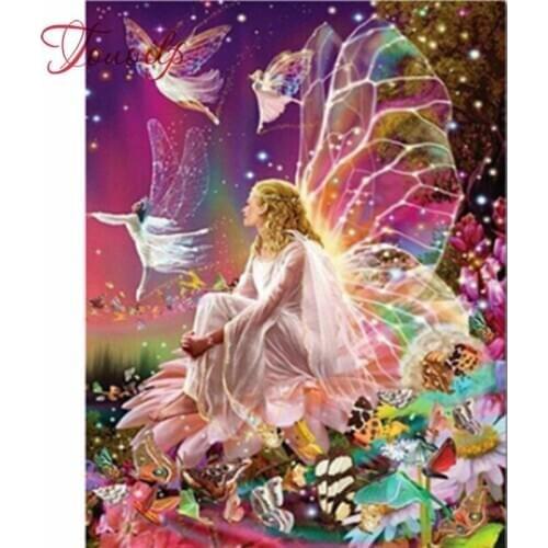 Diy Diamond Painting Cross Stitch Kits Full Diamond Embroidery 5D Diamond Home Decor butterfly angel ZB962