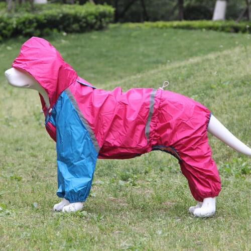 Pet Dog Raincoat Waterproof Clothing Jumpsuit Outfit Poodle Schnauzer Pug French Bulldog Corgi Big Large Dog Rain Jacket Outfit