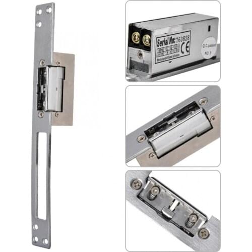 DC 12V 0.2A Electric Magnetic Bolt Lock Intelligent Guard Cathode Strike Lock Double Unlock Mode Door Gate Access Control System