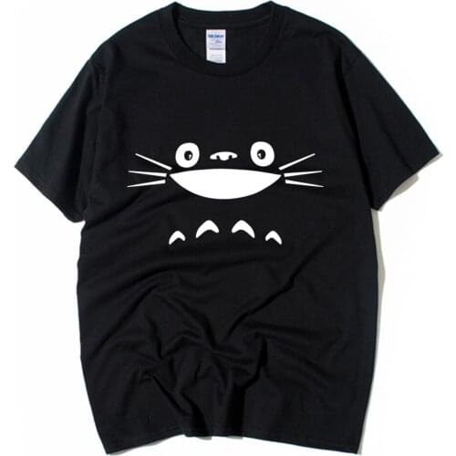 My Neighbor Totoro Japan cartoon character face belly Boy Man Cotton Short Sleeve T Shirt Summer Couple Clothes ZIIART