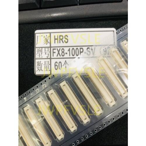 FX8-100P-SV(92) 100 Position Connector Header, Outer Shroud Contacts Surface Mount Gold