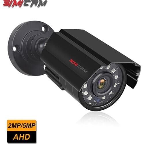 SIMICAM Security CCTV 5MP AHD Camera Outdoor Waterproof Bullet Cameras Day & Night Surveillance HD 3.6mm Lens IR CUT