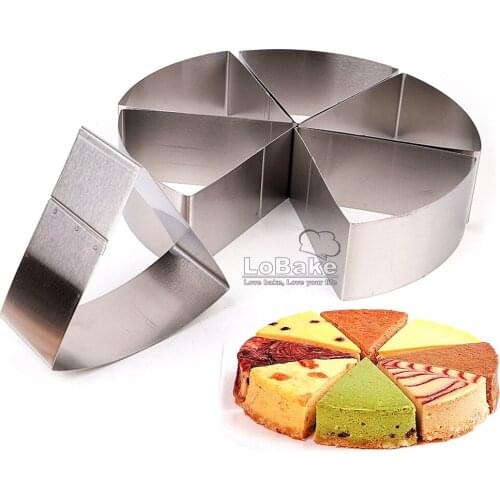 6 parts trigon and round shape stainless steel mousse cake rings bread pizza mold egg fry rings DIY bakery gadgets
