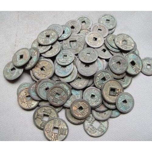 Collect 20pc Chinese Bronze Coin China Old Dynasty Antique Currency Cash