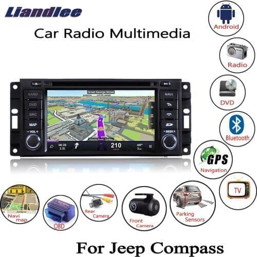 Liandlee For Jeep Compass 2008~2013 Android Car Radio CD DVD Player GPS Navi Navigation Maps Camera OBD TV Screen Multimedia