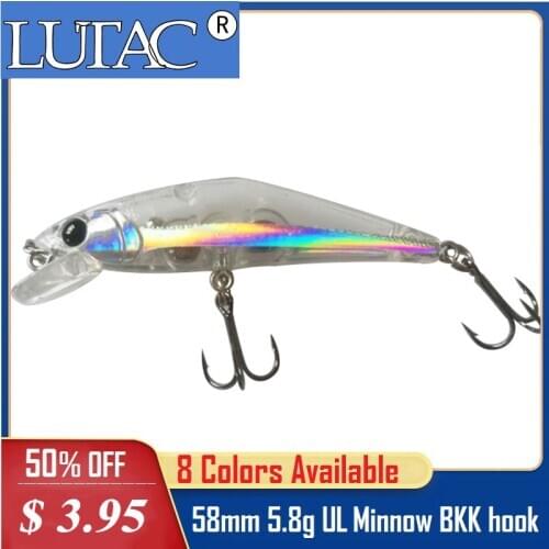 LUTAC 58mm 5.8g Sinking Good-Quality Minnow Wobblers Long-Casting Artificial bait Fishing Tackle