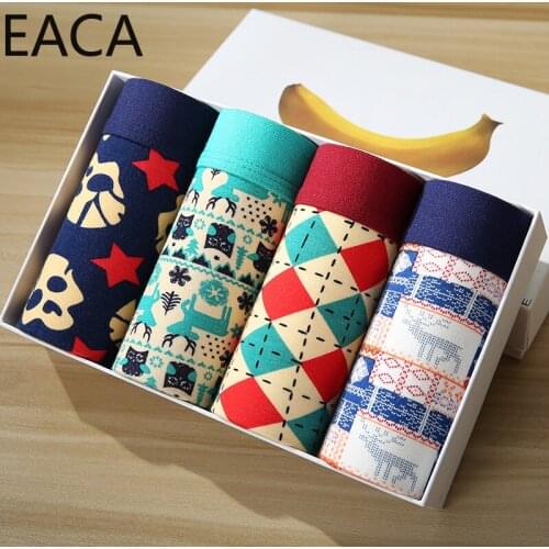 Men Underwear Boxers Fashion printed Mens Underpants Mens Boxer Men Shorts Modal Male Panties Pouch Sheath Cuecas Homme