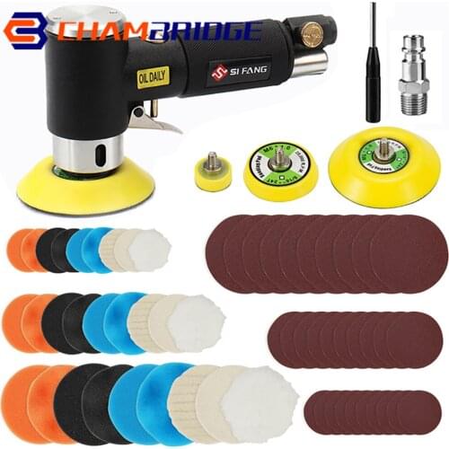 1/2/3 Inch Orbital Air Sander Dual Action Random Mini Pneumatic Grinding Machine With Polishing Pad Sandpaper For Car Air Tool