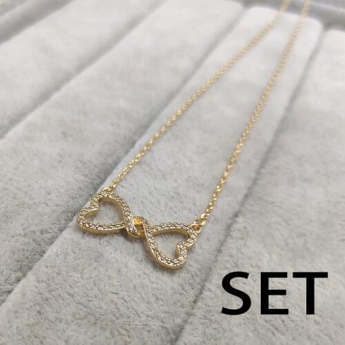 Original 100% 925 Sterling Silver Fashion Classic Love Necklace Bracelet Set T Multicolor Optional Woman Jewelry Free Shipping