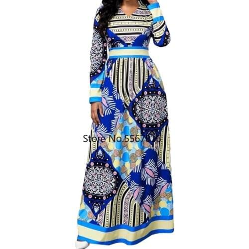 African Design Dashiki Dress Print Maxi Dresses Muslim Abaya Bazin Robe Gowns Africa Long Riche Lady Traditional Hipster Islamic