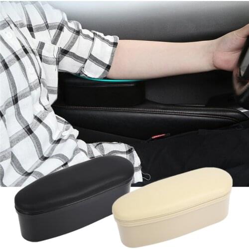 Car Door Armrest Elbow Support Pad Storage Box Universal Car Left Handrest Stable Supporting Leather Pad Auto Accessories