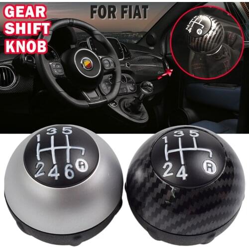 Fit For Fiat 500 Car-Styling 5 6 Speed Manunl Car Gear Shift Stick Knob Lever HandBall