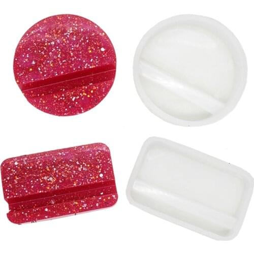 Crystal Epoxy Resin Mold Phone Holder Cellphone Bracket Casting Silicone Mould DIY Crafts Decoration Making Tools