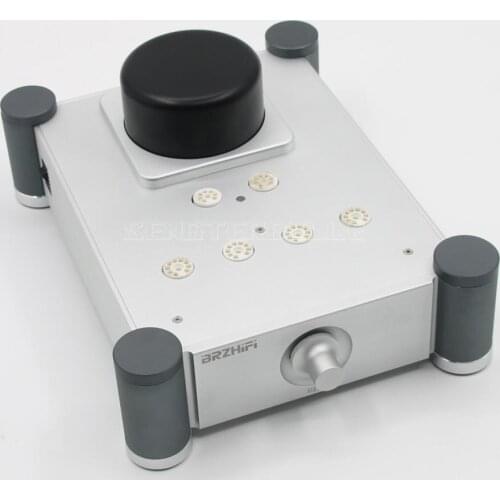 Silver All-Aluminum Tube Amplifier Chassis 12AX7 12AU7 Vacuum Tube Preamp Case Audio DIY Box