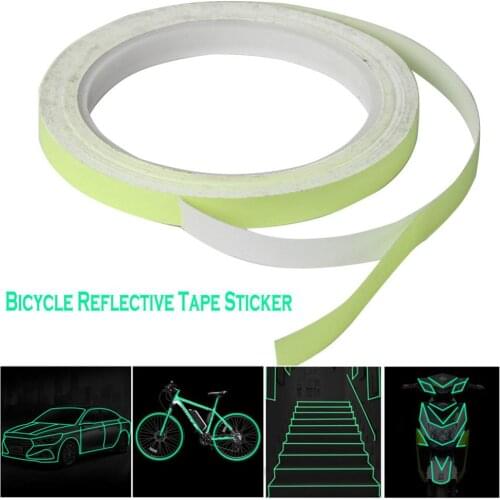 Bicycle Reflective Tape Sticker Outdoor Safety Tools Tapes 1cm*8m DIY Riding Luminous Warning Glow Dark Night Reflective Sticker