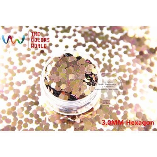 TCB461 Hexagon Shape pattern colors glitter spangles for nail Art and other DIY decoration