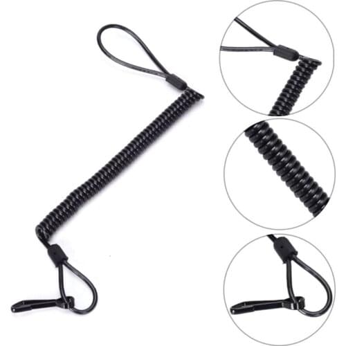 1 Pc Outdoor Tactic Spring Lanyard Elastic Retractable Anti-lost Waist Hanging Retention Rope Police Pistols Rifle Sling