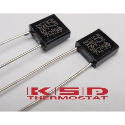 100pcs A12-F 145 2A 250V degree Thermal Cutoff RH145 Thermal-Links Black Square Temperature Fuse 84/102/115/125/135/145/150