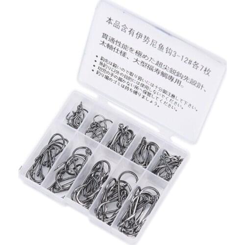 100pcs/box Fish Hook High Carbon Steel Barbed 3#-12# 10 Series In Fly Fishing Hook Worm Pond Fishing Bait Holder Jig Hole Pesca