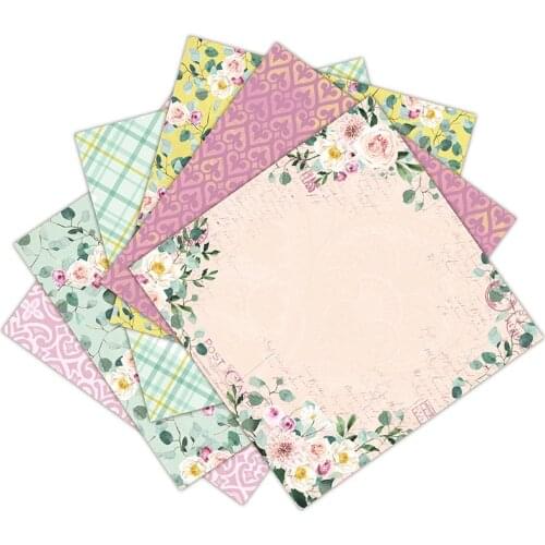 24Pcs/Lot Green Square Material Papers DIY Scrapbooking Album Diary Gift Decorative Paper Scrapbooking Paper