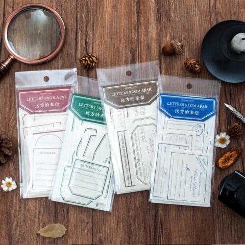 30 pcs/set Vintage Memo Pads Sticky Notes Letter from afar Paper diary Scrapbooking Stickers Office School stationery Notepad