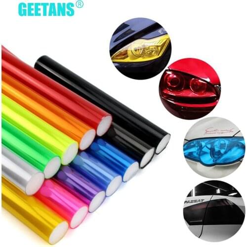 30cmx100cm Auto Car Light Headlight Taillight Tint Vinyl Film Sticker Easy Stick Motorcycle Whole Car Decoration 13 Colors CJ