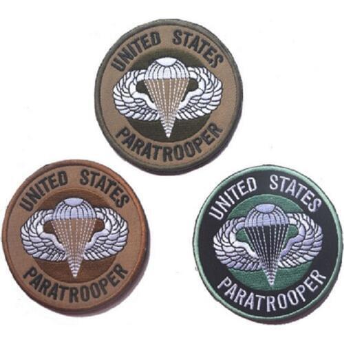 3D Embroidery Patches Armband Loop And Hook United States Paratroopers Patches Embroidery Patches