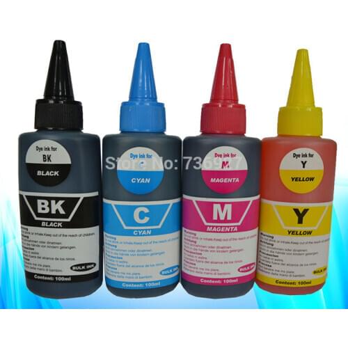 4X 100ml LC101 LC103 LC105 LC107 Refill Dye ink for Brother MFC-J4310DW J4410DW J4510DW J4610DW J4710DW J6520DW J285DW printer