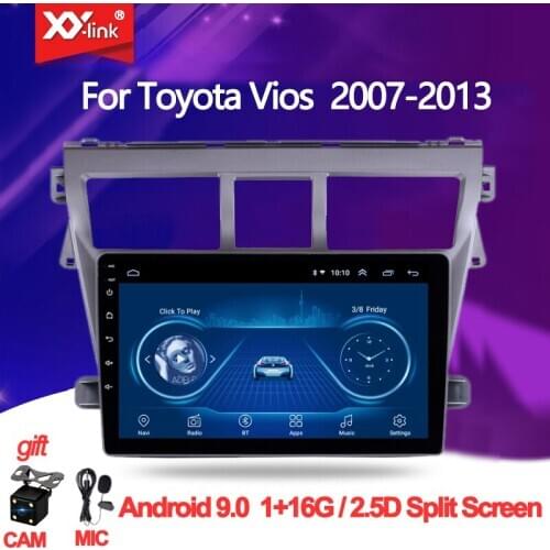 9 inch Android 9.0 car dvd Multimedia player for Toyota Vios Yaris 2007-2013 Belta gps navigation car Radio stereo no 2 din dvd