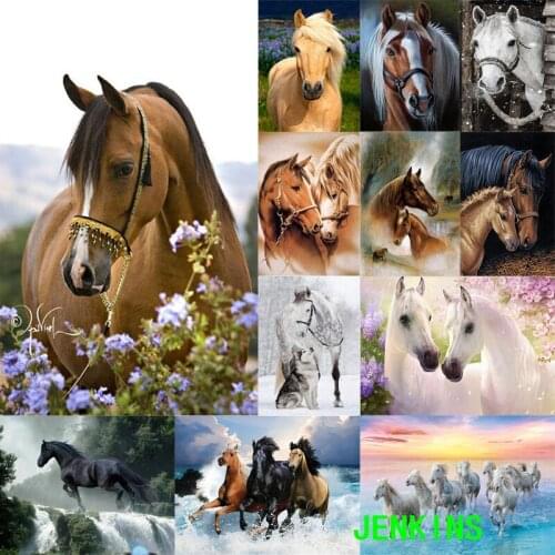 Diamond Painting Horse Full Square Diamond Embroidery Animals Picture 5D Diy Mosaic Rhinestone Home Decoration Home Decor Jenkin