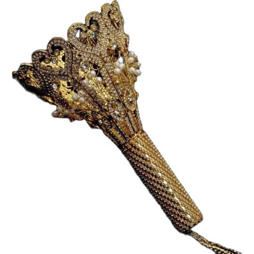 Wedding Bouquets Hand Made Rose Flower Rhinestone Bridesmaid Bridal Wedding Bouquet de mariage wedding accessors Crystal Bridal