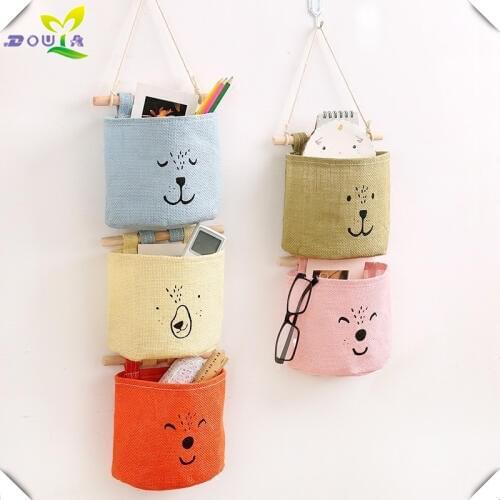 Color hemp, bag, toy wall, cartoon, wardrobe, sundries, bedside wall and nursery bag