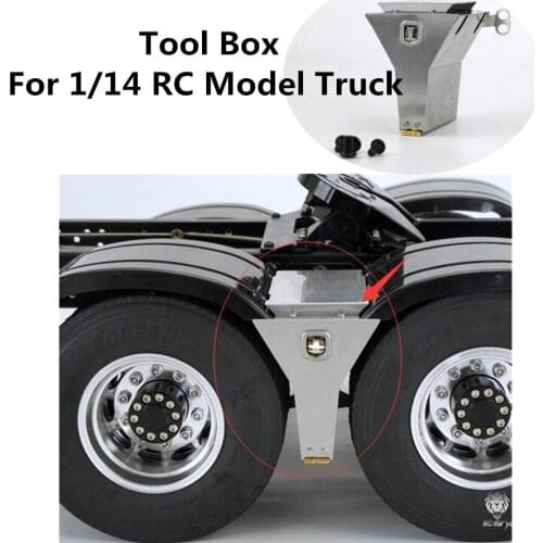 RC Truck Metal Toolbox Of Fender Assembly For Tamiya 1/14 RC Tractor Trailer SCANIA R620 BEENZ Actros MAN TGX VOLVO KING Toys